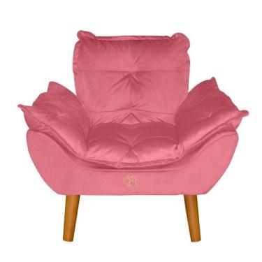 Imagem de Poltrona Infantil Mini Sofá Leitura Descanso Diversão - Vit Decor, Ros
