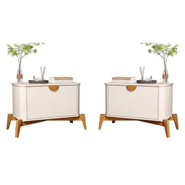 Imagem de Conjunto Mesa De Cabeceira San Marino Off White