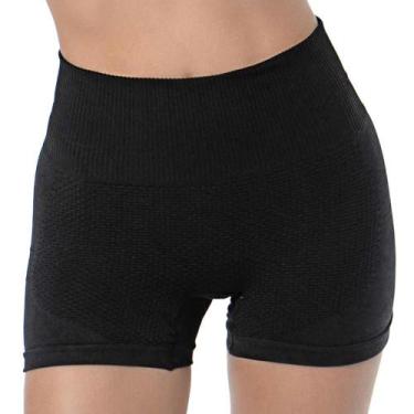 Imagem de Short Sem Costura DeMillus 94235 Velvette Ultraleve, Preto, B