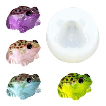 Imagem de Mini molde de resina sapo 3D moldes de silicone animal minúsculo sapo molde de resina para artesanato faça você mesmo, miniaturas de casa de bonecas, acessórios de jardim de fadas