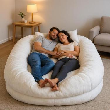 Imagem de Puff Ninho Gg Gigante Área De Descanso Sofá Cama Adulto - VIVA BEM, Br