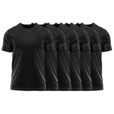 Imagem de Kit 6 Camisetas dry Uv Masculina Blusa Camisa Fitness Academia Basica Lisa-Masculino