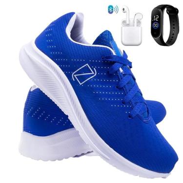 Imagem de Kit Tênis Para Corrida e Treino Masculino Academia Macio e Confortável com Fone e Relógio-Masculino
