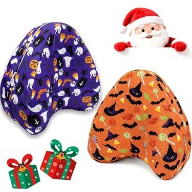 Imagem de LeoTube Fronha de joelho de Halloween compatível com a almofada de joelho Contour Legacy, zíper invisível e antibolinhas, decoração de Halloween e presente (embalagem dupla assustadora e doce)
