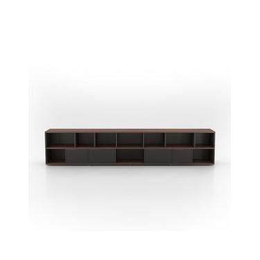 Imagem de Rack Torino Madeira Escura e Preto