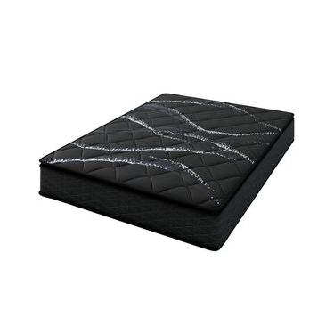 Imagem de Colchão de Casal Umaflex New Itália Black com Molas Ensacadas, Revestimento em Jacquard e Pillow Top D26 25X138X188cm - Preto