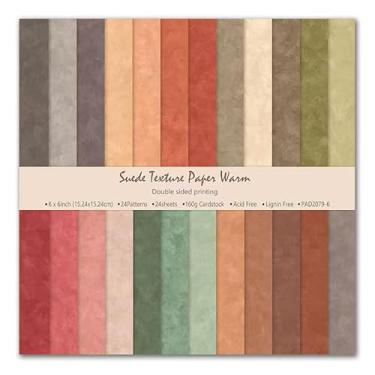 Imagem de Bloco de papel vintage para scrapbook, 15 x 15 cm, bloco de papel colorido de cartolina para fazer cartões, agendas, envelopes faça você mesmo, cartões comemorativos, artesanato decorativo - 24 folhas