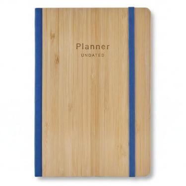 Imagem de AuroPlanner Luna Bamboo Caderno de capa dura diário mensal semanal sem data 2025 2026 2027 calendário (azul marinho)