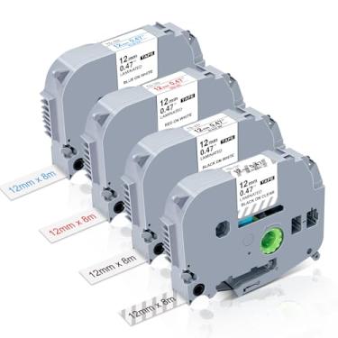 Imagem de Lonitul 4PK 12 mm TZ Fitas compatíveis com Brother Label Maker Tape TZe-231 TZe131/232/233 P Touch Label Tape 12mm 0,47 Laminado Branco/Transparente Compatível com Brother Ptouch PTD210 PTD400 PTH110