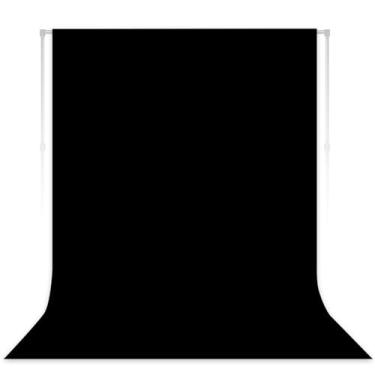 Imagem de Pano de fundo preto para sessão de fotos, cortina de fundo profissional para fotografia de produto, retratos, casamento, festa, gravação de vídeo ao vivo, 19 x 3 m (apenas plano de fundo)