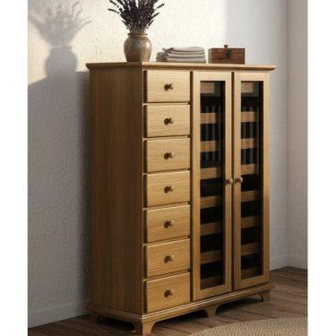 Imagem de Cômoda Sapateira 1,15 x 54 x 1,62 Madeira Maciça Móveis de Gramado - F