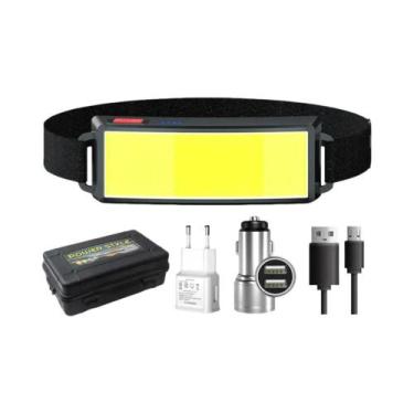 Imagem de Lanterna De Cabeça LED Recarregável Com 4 Modos, USB, À Prova D'Água, 