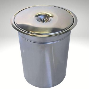 Imagem de Lixeira Pia Cozinha Embutir No Granito Em Inox 20lt 30X50 CM - LOJASAR