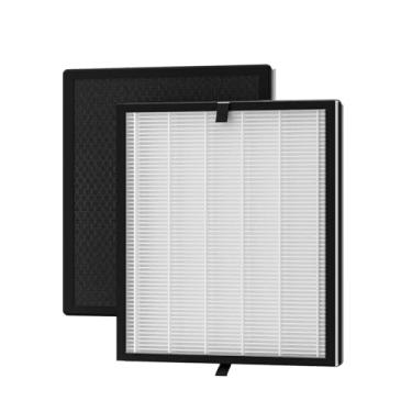 Imagem de Conjunto de 2 filtros de substituição – compatível com purificador de ar Oterbear 8000B – Filtro de carvão ativado H14 HEPA para fumaça, poeira, odores, pólen, remoção de pelos de animais de estimação