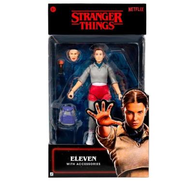 Imagem de Stranger Things Netflix Boneco Deluxe 15cm Articulado C/Acessorios – Eleven - Candide