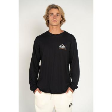 Imagem de Camiseta Quiksilver M/L Omni Logo Preto-Preto-GG-Masculino