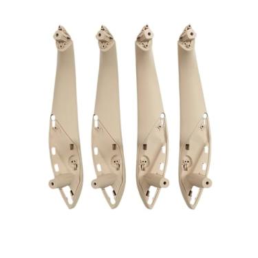 Imagem de Padrão de fibra de carbono porta interna do carro puxar alça guarnição capa compatível para bmw 3 4 séries f30 f31 f32 f33 f34 f35 f36 f80 f82 f83 2013-2018(Beige 4PCS for 3GT)