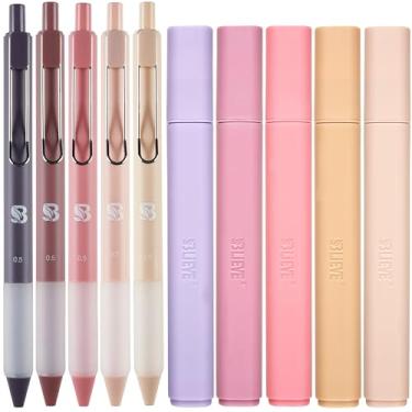 Imagem de BLIEVE - Marcadores estéticos e canetas de gel com tinta macia e ponta de cinzel, marcadores bíblicos e canetas sem sangramento, secam rápido e fácil de segurar, para material escolar de planejamento