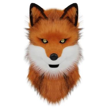 Imagem de COSYEARS Animal Wolf Mask Cosplay Costume Accessories Furry Faux Fur Dog Fox Full Head Therian Masks Anime Dress up Party