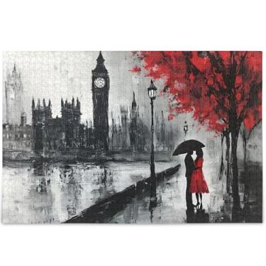 Imagem de Valentines London Painting Quebra-cabeça personalizado 1000 peças adultos amigos família jogos presentes paisagem quebra-cabeça arte brinquedo pintura, 75 cm x 50 cm