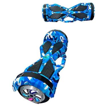 Imagem de ANJ.GG Hoverboard Infantil Skate Elétrico 8", LED Bluetooth, Bateria Grande Capacidade, 15km/h, Interior/Exterior, 16kg, com Adaptador e Manual, 65x25x29cm