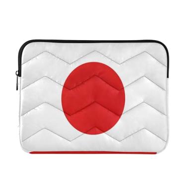 Imagem de Bolsa feminina com bandeira do Japão, capa protetora média à prova de choque, bolsa de trabalho feminina de 33 a 13,3 cm
