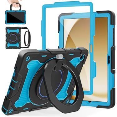 Imagem de ROISKIN Capa para Samsung Galaxy Tab A11 Plus/A9 Plus de 11 polegadas (A11+/A9+) versão 2025/2024 com protetor de tela HD e alça de ombro, suporte e alça 360, capa militar resistente para crianças