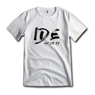 Imagem de Camiseta Cristã Ide Matheus 28:19 Evangelho Algodão Premium  - Sete Se