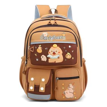 Imagem de Mochila Capivara Impermeável Escolar Grande Alça Acolchoada Ajustáveis