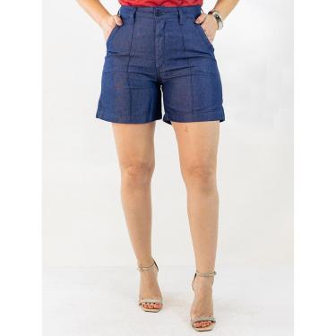Imagem de Bermuda Feminina Mom Jeans Soft Friso Frontal Anticorpus-Feminino