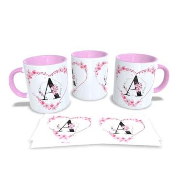Imagem de Canecas Personalizadas Alfabeto Gramur - Estampa Sublimada, Letra A