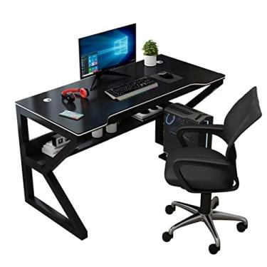 Imagem de U5GAAALPPQ9 Computador Gamer Desk Home Esports Quarto Secretárias Escritório Estudante Mesas Aluguel Mesa para Laptop (Cor: 120 x 60 x 75 cm Branco) (100 x 50 x 75 cm Preto)