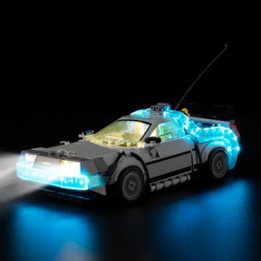 Imagem de Nitemode Light kit Compatible with Lego Speed Champions Time Machine from Back to The Future 77256 Car, Upgraded Brightness Adjustable Lighting Accessories(No Model)