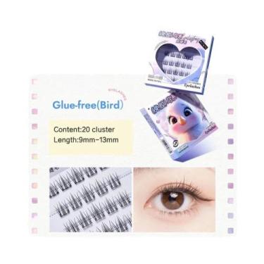 Imagem de Série De Animais Fofos: Cílios Postiços Autoadesivos De 4 Fileiras, Se