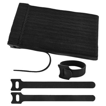 Imagem de 62 peças de abraçadeiras de 15 cm, correias de cabo ajustáveis, organizador de fios, gerenciamento de cabos de gancho e laço