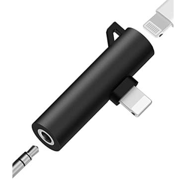 Imagem de Adaptador auxiliar de iPhone para fone de ouvido (2 em 1) Lightning para conector dongle de 3,5 mm, divisor de cabo, carregador de fone de ouvido para Apple MFI Certified Music Earphone Adaptador para