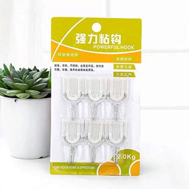 Imagem de Ganchos de Suporte Autocolantes Resistentes Aço Inoxidável para Parede Porta e Armário Sem Perfuração Banheiro Cozinha Quarto