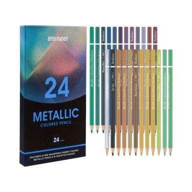 Imagem de Lápis De Cor Metálicos Para Adultos 24/50/72, Núcleo Macio, Para Inici