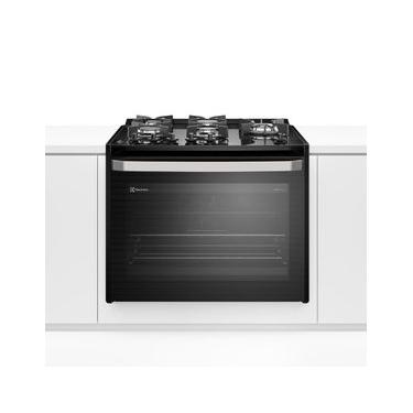 Imagem de Fogão de Embutir 5 bocas Electrolux Preto Experience com  Mesa de Vidro, Grill e PerfectCook360 (FE5EB) 127V
