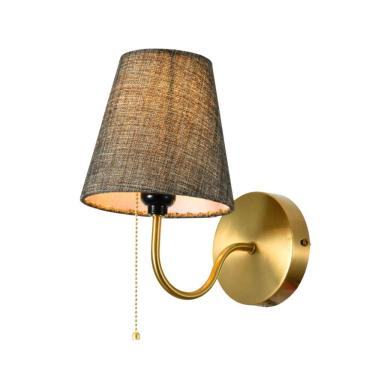 Imagem de Arandela Paris com Interruptor de Corda Preto e Dourado 24cm 1E27