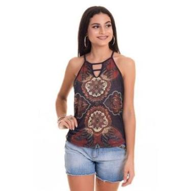 Imagem de Regata em Alcinha em Malha com Frente Estampada-Feminino