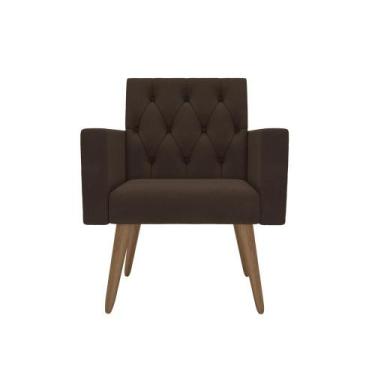 Imagem de Poltrona Decorativa Capitone Reforçada Confortável Para Sala - Móveis 