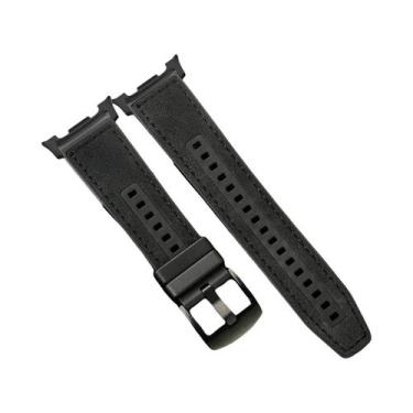 Imagem de Pulseira De Couro E Silicone Para Samsung Galaxy Watch 8 Ultra 40 44mm