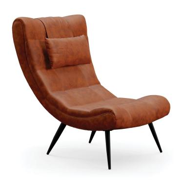 Imagem de Poltrona Sher Reclinável Corano Fibra Siliconada Marrom D'Rossi