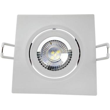 Imagem de 5 Spot Dicroica Led Quadrado 3w Cob  Smd 6500k Branco Frio - Avant
