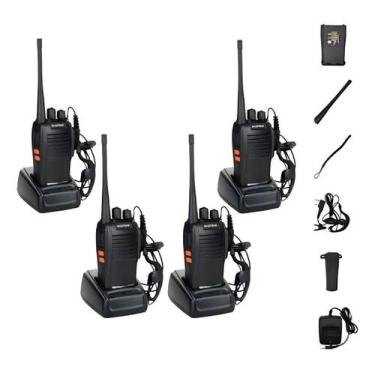 Imagem de Kit 4 Rádios Comunicadores Baofeng BF-777S 16 Canais 12km VHF/UHF - No