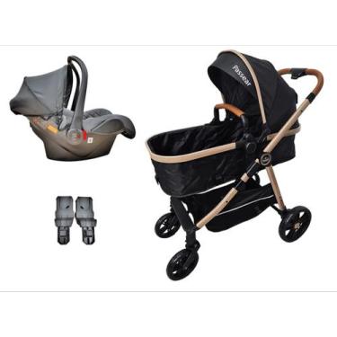 Imagem de Carrinho de Bebê Apolo 2 em 1 de 0 a 15 Kg Preto - Passear