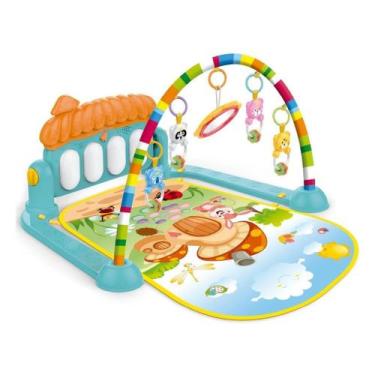 Imagem de Tapete Infantil Musical com Móbile e Piano Importway Acolchoado Educat