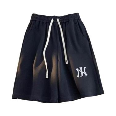 Imagem de Calças Esportivas Casuais Masculinas Oversized Soltas Estilo Americano