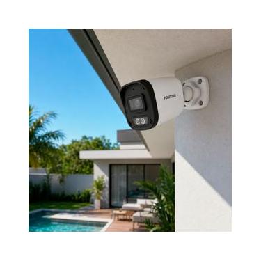 Imagem de Câmera Positivo SEG IP Bullet CIP-BC1312-M 2MP Full HD, Lente 2.8 mm, Microfone Embutido, Visão Noturna IR 30 m, PoE, Proteção IP67, Dual Light
